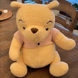 Disney Store Classic Winnie The Pooh Plush Bear 18” with Pink Shirt